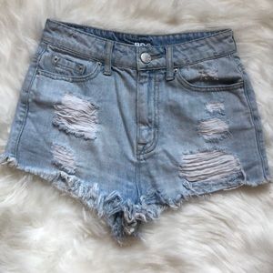 UO BDG high rise jean shorts